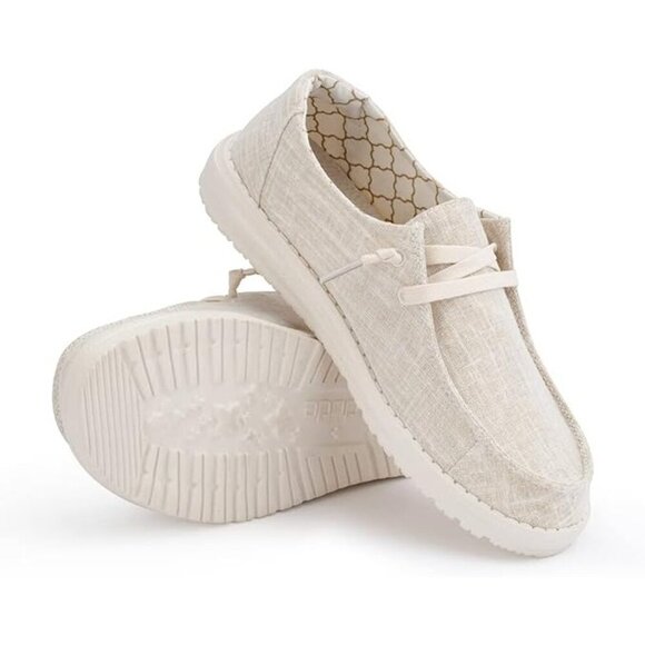 Hey Dude Wendy Sparkling Gold Glitter Slip On Low Top Comfort Shoe NIB size 7 - Picture 1 of 5